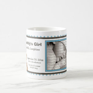 Teddy Bear Polkadot Baby Mug Don: bleu bébé