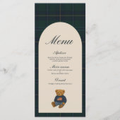 Teddy Bear Polo Baby Shower Menu (Devant)