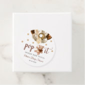 Teddy Bear Pop het als ze Baby shower Gift Pop Bedankjes Labels (In situ)