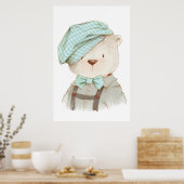 Teddy Bear Portrait Poster (Keuken)
