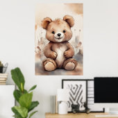 Teddy Bear Poster (Thuiskantoor)