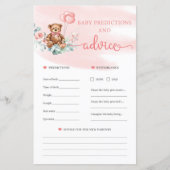 Teddy Bear Predications and Advice Kaart Game (Voorkant)