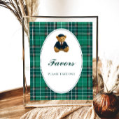 Teddy Bear Preppy-Baby shower begunstigt Poster