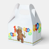 Teddy Bear Prins 1e Verjaardagsfeestje Aangepast Bedankdoosjes (Achterkant)