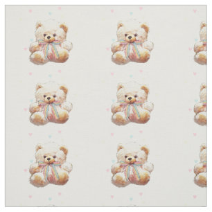 Teddy Bear Print Fabric Materiaal Stof