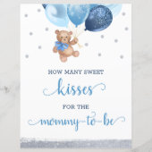 Teddy Bear raad eens hoeveel Baby shower Kisses ga (Voorkant)