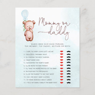 Teddy Bear raad eens wie het zei mama of papa Game