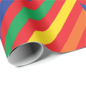 Teddy Bear Rainbow Cute 1e verjaardag Cadeaupapier (Rol Hoek)