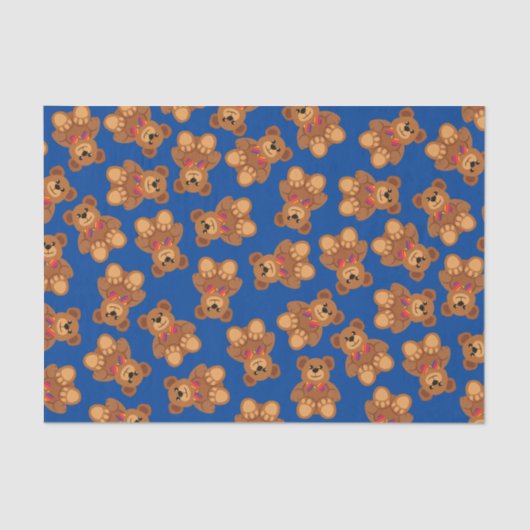 Teddy Bear Rainbow Cute 1e verjaardag Tissuepapier (Voorkant)