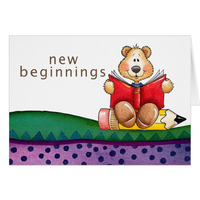 Teddy Bear Reading (Voorkant Horizontaal)