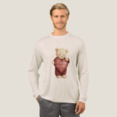 Teddy Bear Red Heart Tri-Blend Shirt (Voorkant)