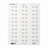 Teddy Bear Return Address Labels White (Full Sheet)