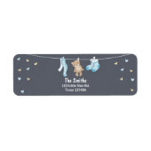 Teddy Bear Return Label Blauw (Voorkant)