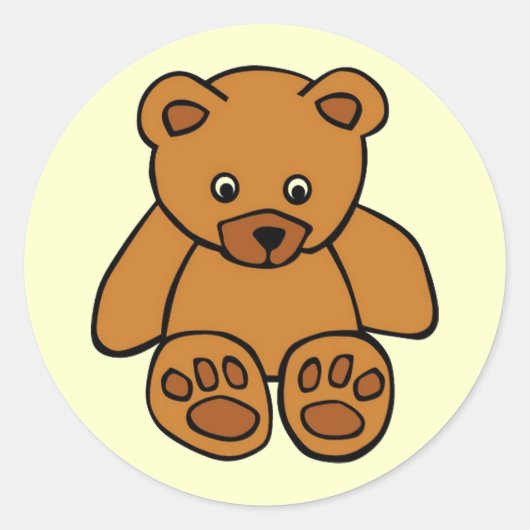 Teddy Bear Ronde Sticker (Voorkant)