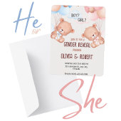 Teddy Bear Sexe Révéler Invitation Ballons