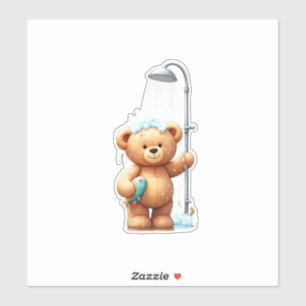 Teddy Bear Shower Sticker