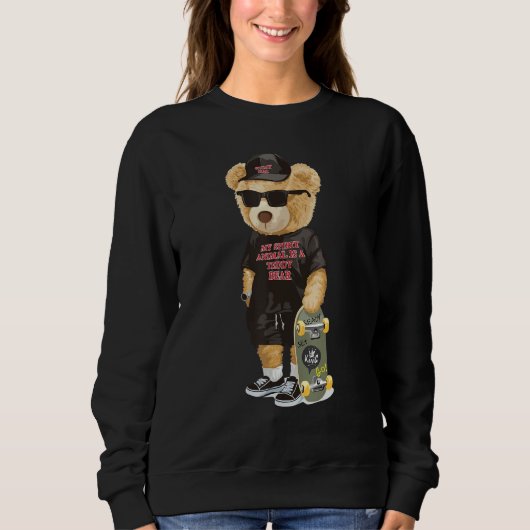 Teddy Bear Skating Lover Tshirt - Cool Skateboardi (Devant)