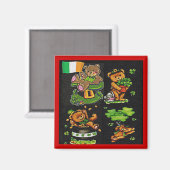 Teddy Bear St. Patrick's Day Collectie Magneet (Voorkant / Achterkant)