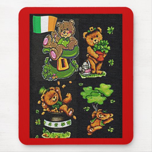 Teddy Bear St. Patrick's Day Collectie Muismat (Voorkant)