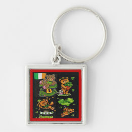 Teddy Bear St. Patrick's Day Collectie Sleutelhanger