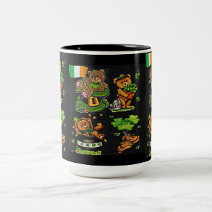 Teddy Bear St. Patrick's Day Collectie Tweekleurige Koffiemok