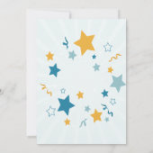 Teddy Bear, Sterren Cloud Moon Balloon Baby shower Kaart (Achterkant)