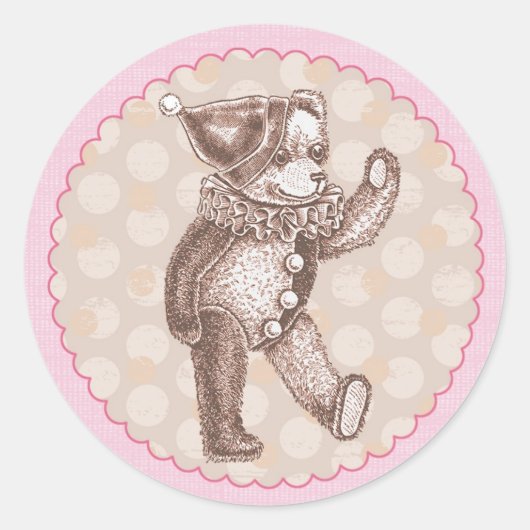 Teddy Bear Sticker - Roze (Voorkant)