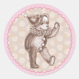 Teddy Bear Sticker - Roze