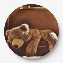 Teddy Bear Suitcase Disposable Paper Borden