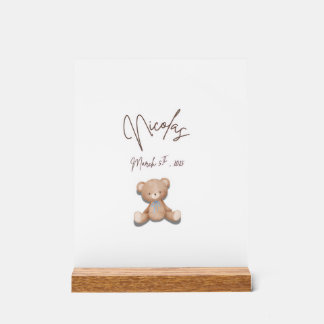 Teddy Bear tafeldecoratie Acryl Bord
