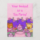 Teddy Bear Tea Party ~ Briefkaart Invitation (Voorkant)