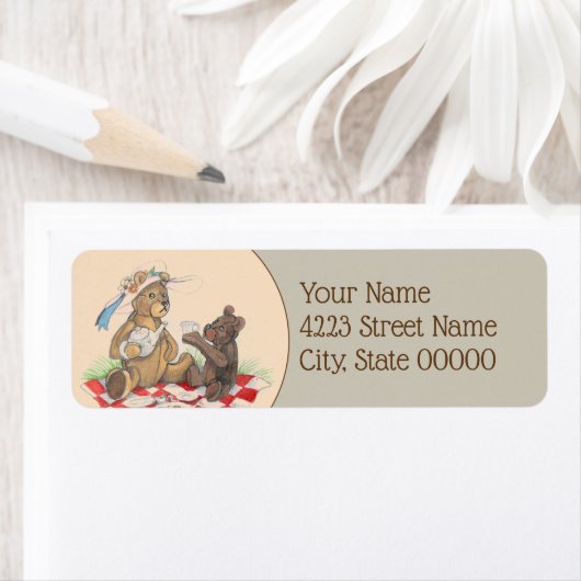 Teddy Bear Tea Party Etiket (Insitu)