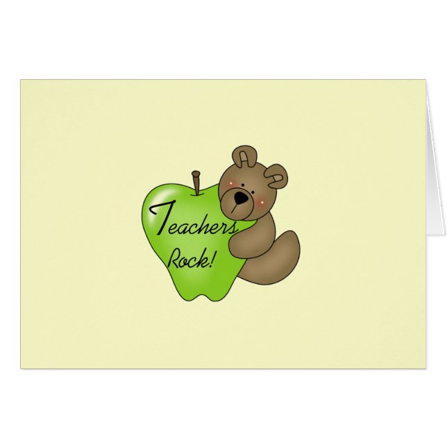 Teddy Bear Teachers Rock Tshirts en Gifts (Voorkant Horizontaal)