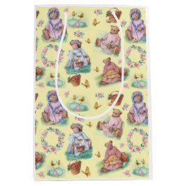 Teddy Bear Thee Tijd Geel Medium Cadeauzakje