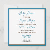 Teddy Bear thema Boy's Baby shower Kaart (Achterkant)