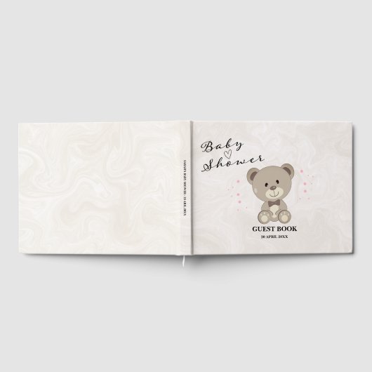 Teddy Bear Theme Baby shower (Meisroze) Gastenboek (Volledig)