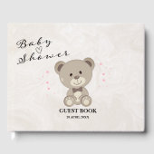 Teddy Bear Theme Baby shower (Meisroze) Gastenboek (Voorkant)