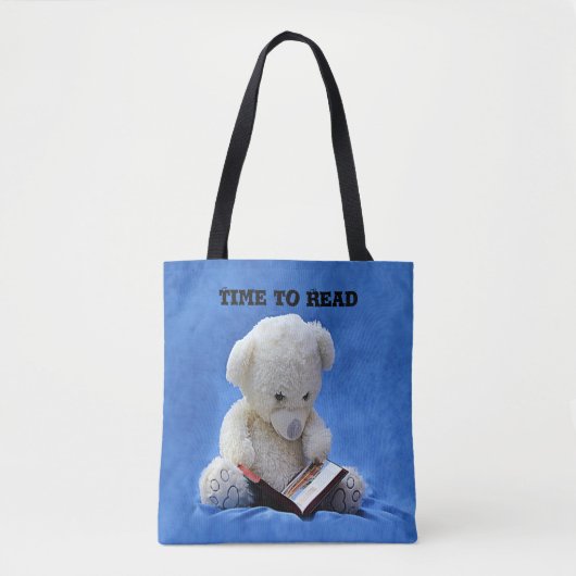 Teddy Bear Time to Read All-Over-Print Sac fourre- (Devant)