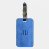 Teddy Bear Time to Read Blue Stuffed Animal, ZKOA Bagagelabel (Achterkant verticaal)