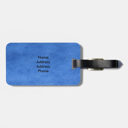 Teddy Bear Time to Read Blue Stuffed Animal, ZKOA Bagagelabel (Achterkant horizontaal)