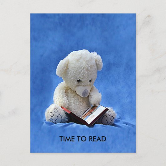 Teddy Bear Time to Read Briefkaart, ZKOA Briefkaart (Voorkant)