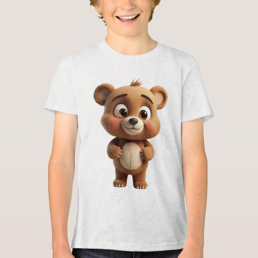 teddy bear Tri-Blend shirt (Voorkant)