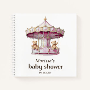 Teddy Bear Twin Girls Baby shower livre d'invité
