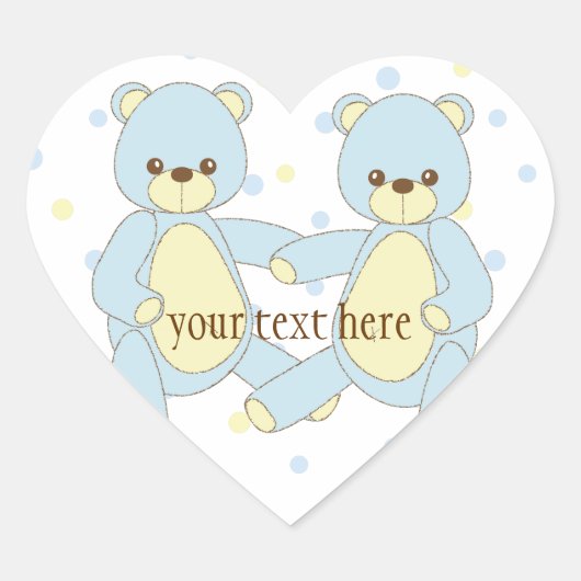 Teddy Bear Twins Sticker (Voorkant)