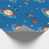 Teddy Bear UFO Cadeaupapier (Hoek)