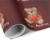 Teddy Bear Valentijn Cadeaupapier (Rol Hoek)