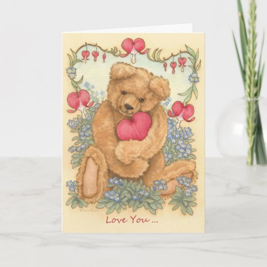 Teddy Bear Valentijn Card Feestdagen Kaart (Voorkant)