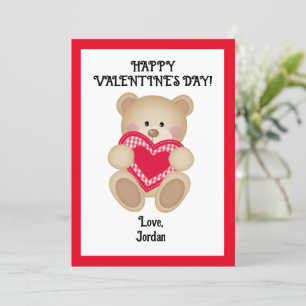 Teddy Bear Valentijn Kaart - Gepersonaliseerde Sch