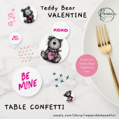 Teddy Bear Valentine Table Confetti