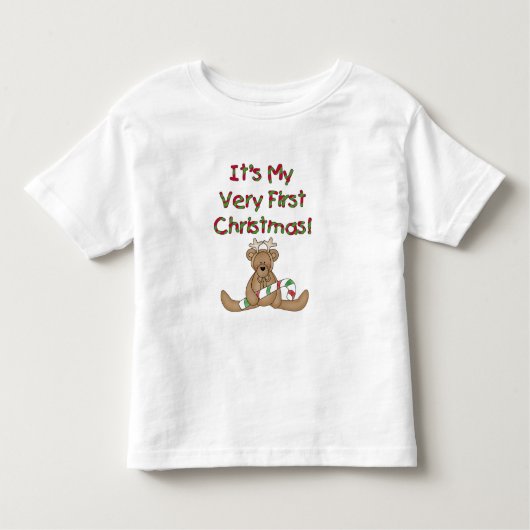 Teddy Bear Very 1st Christmas Tshirts and Gifts (Devant)